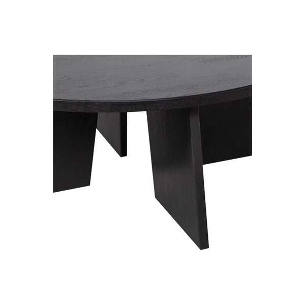 Melns apaļš žurnālgaldiņš ø 90 cm Fries – WOOOD-image-3