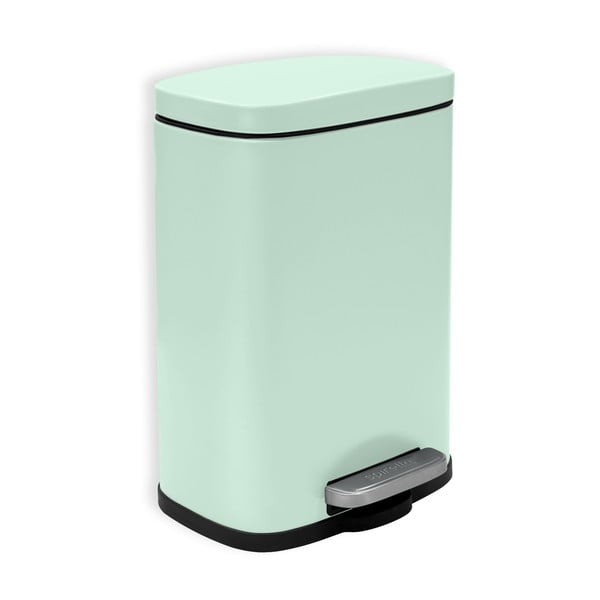 Piparmētru zaļa tērauda atkritumu tvertne ar pedāli 5 l   Akira – Spirella