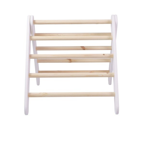 Balts priedes masīvkoka kāpelēšanas trijstūris 46x87x60 cm Montessori – Meowbaby-image-3