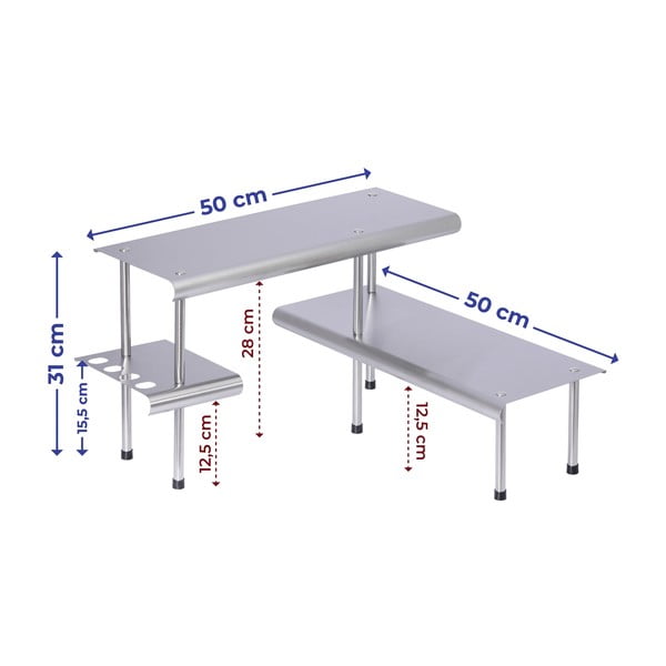 Papildu nerūsējošā tērauda plaukts Massivo – Maximex-image-3