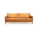 Dzeltens samta dīvāns Scandic Adagio, platums 220 cm