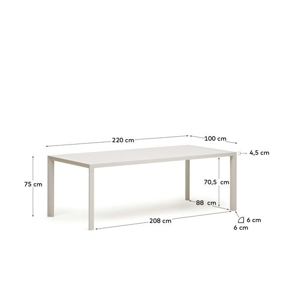 Dārza ēdamgalds 100x220 cm Culip – Kave Home-image-4