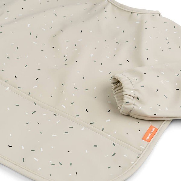 Bēšs bērnu priekšautiņš ar piedurknēm Done by Deer Happy Dots-image-2