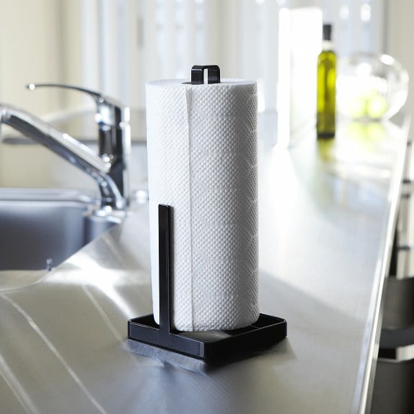 Melns papīra dvieļu ruļļu turētājs YAMAZAKI Tower-image-1