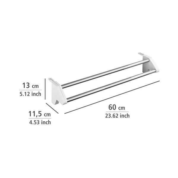 Sudraba krāsas piekarināms veļas žāvētājs 1 m Twin – Wenko-image-3