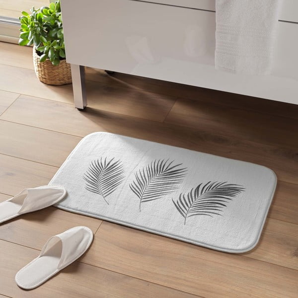 Balts/sudraba krāsas vannas istabas paklājiņš 45x75 cm Orbella – douceur d'intérieur-image-1