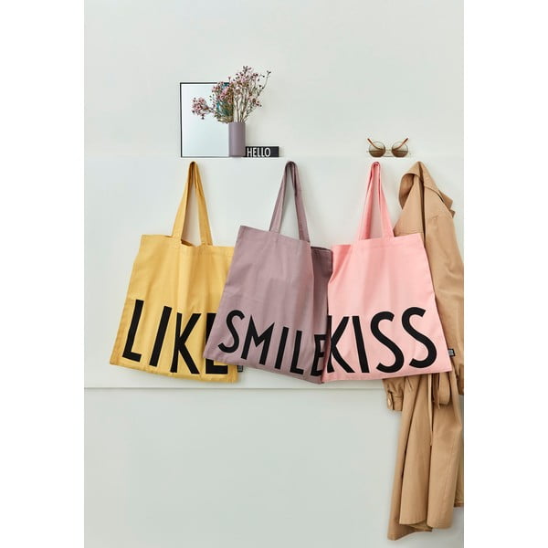 Dzeltena auduma soma Design Letters Like-image-1