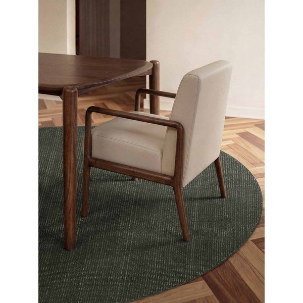 Tumši zaļš ar rokām darināts vilnas apaļš paklājs ø 200 cm Greenwich – Ted Baker-image-1