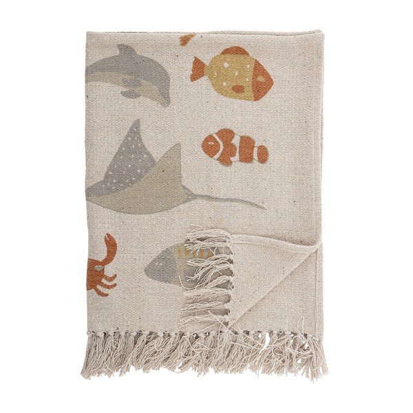 Bēšs kokvilnas bērnu sega 100x80 cm Abaas – Bloomingville Mini-image-3