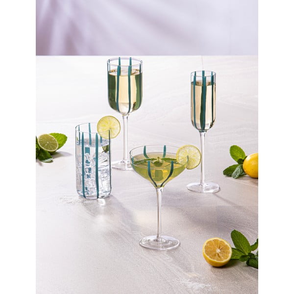 Šampanieša glāzes (4 gab.) 180 ml Stripe – Ladelle-image-1
