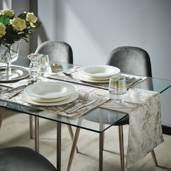 Auduma kājslauķis (2 gab.) 46x30 cm Crushed Velvet – Catherine Lansfield-image-2