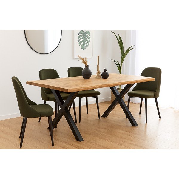 Ēdamgalds ar ozolkoka imitāciju 90x160 cm Kora – Bonami Essentials-image-4