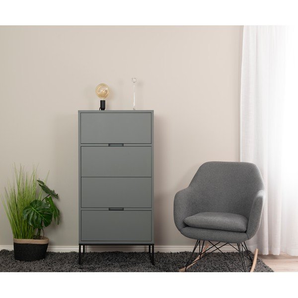 Pelēki zaļa augsta kumode 60x127 cm Lipp – Tenzo-image-1