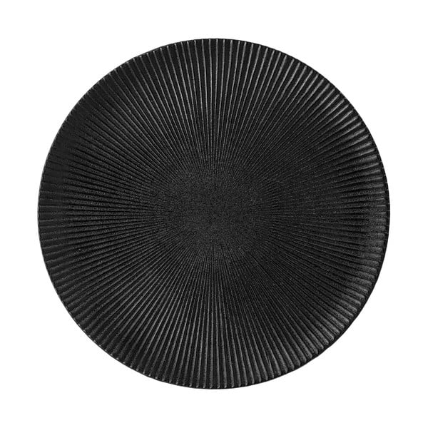 Melns keramikas šķīvis Bloomingville Neri, ø 29 cm