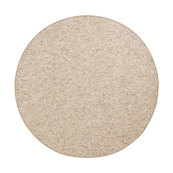 Gaiši brūns apaļš paklājs ø 200 cm Wolly – BT Carpet