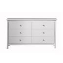 Balta priedes masīvkoka zema kumode 130x80 cm Berna – Marckeric