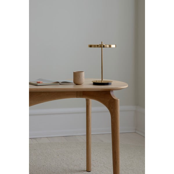 Zelta krāsas LED galda lampa ar regulējamu spilgtumu un metāla abažūru (augstums 31 cm) Asteria Move – UMAGE-image-3