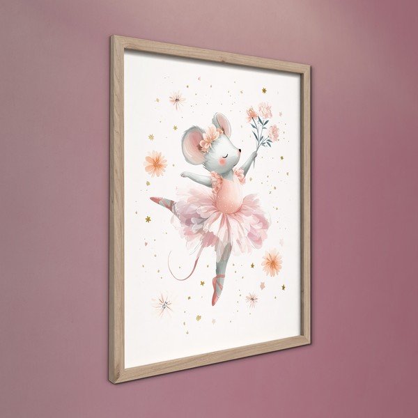 Bērnu plakāts 30x40 cm Mouse Ballerina – Styler-image-3