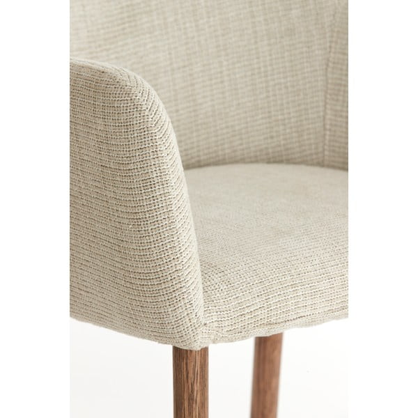 Bēši polsterēti ēdamistabas krēsli ar roku balstiem (2 gab.) Blaine – Light & Living-image-1