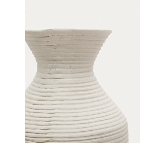 Krēmkrāsas rokām darināta/augsta vāze (augstums 72 cm) Pria – Kave Home-image-2