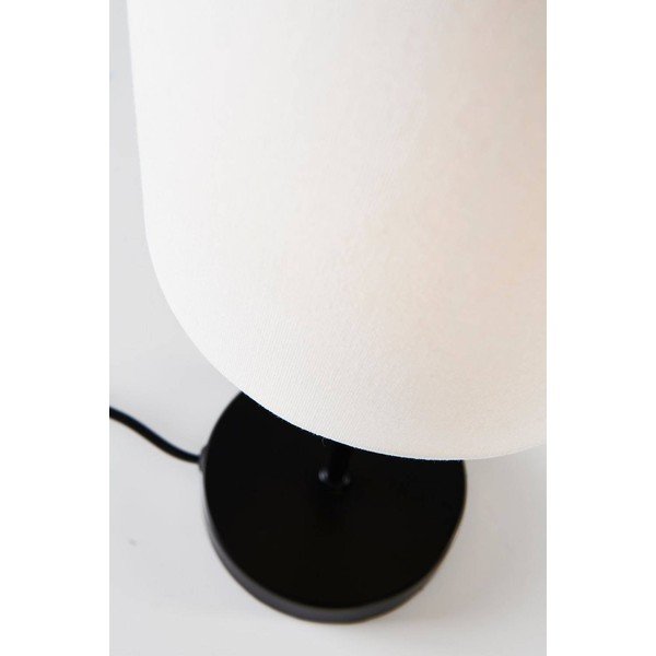 Balta/melna tekstila galda lampa (augstums 45 cm) Seth – Jotex-image-4