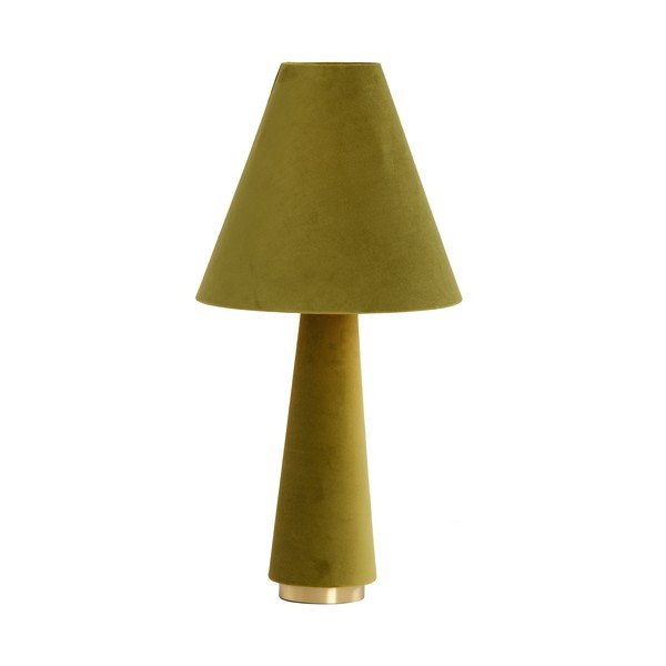 Zaļa galda lampa ar auduma abažūru (augstums 61 cm) Devia – Light & Living