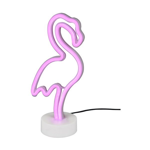 Balta LED galda lampa (augstums 29 cm) Flamingo – Reality