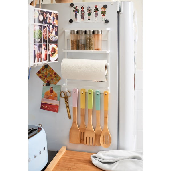 Balts magnētisks virtuves piederumu turētājs YAMAZAKI Tower Magnetic Side Rack-image-1