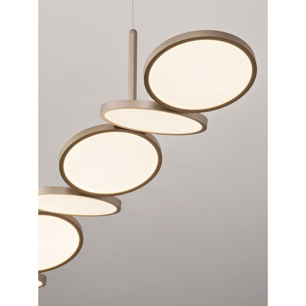 Matētas zelta krāsas alumīnija LED piekaramā lampa ar regulējamu spilgtumu Vea – Nova Luce-image-3