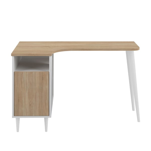 Darba galds ar ozolkoka imitācijas galda virsmu 76x120 cm Nook – TemaHome