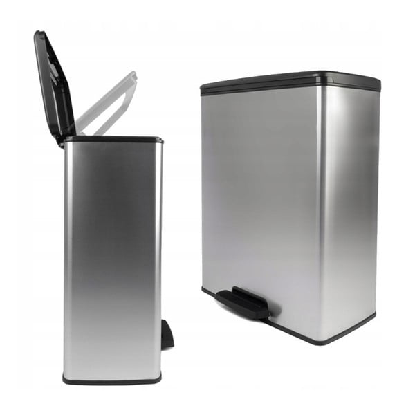 Plastmasas atkritumu tvertne ar pedāli 65 l Rectangular – Curver-image-2