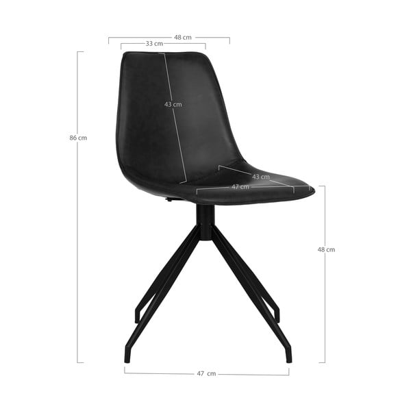 Pelēki pusdienu krēsli (2 gab.) Monaco – House Nordic-image-4