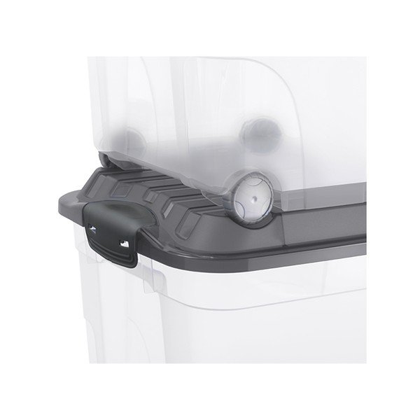 Plastmasas uzglabāšanas kaste ar vāku uz riteņiem 57 l Roller – Rotho-image-2