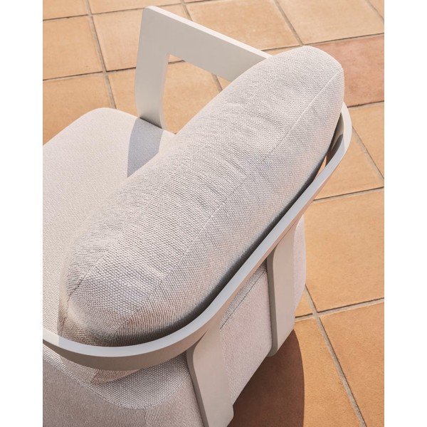 Krēmkrāsas polsterēts dārza atpūtas krēsls Tamaris – Kave Home-image-2