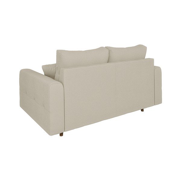 Bēšs velveta dīvāns 150 cm Ariella – Ropez-image-2
