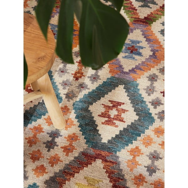 Divpusējs/ar rokām darināts vilnas paklājs 120x170 cm Kamal Oasis – Nouristan-image-2