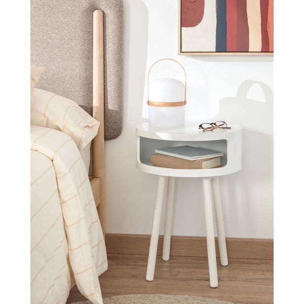 Balts žurnālgaldiņš ar uzglabāšanas vietu Kave Home Bruk-image-1