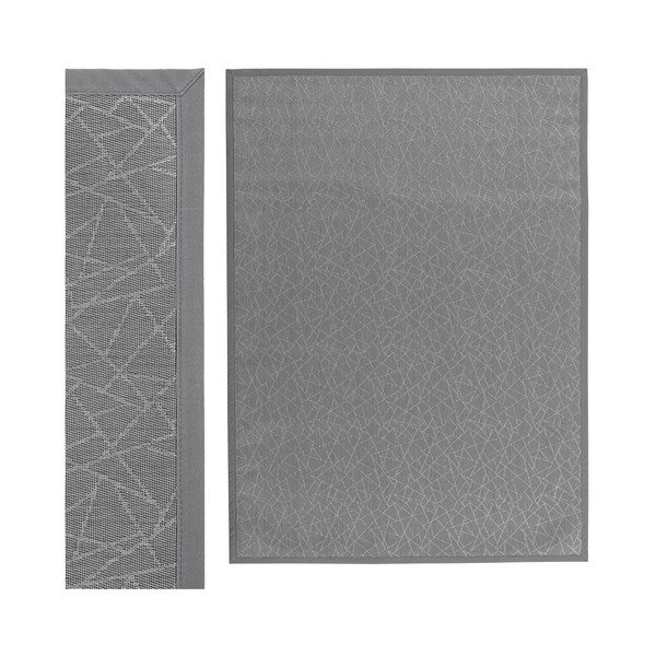 Gaiši pelēks paklājs no PVC 180x250 cm Geo Silver – Casa Selección-image-1