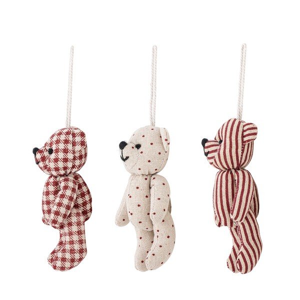 Tekstila Ziemassvētku eglītes rotājumi (3 gab.) 5 cm Salwa – Bloomingville-image-3