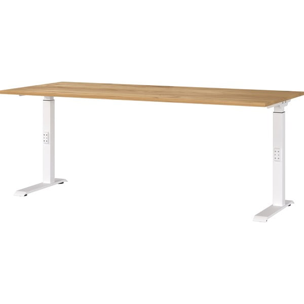 Darba galds ar regulējamu augstumu un ozolkoka imitācijas galda virsmu 80x180 cm Downey – Germania