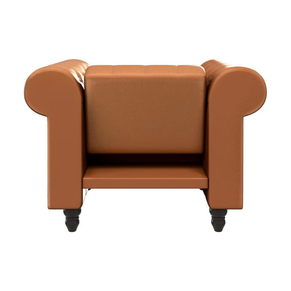 Konjakbrūns Chesterfield atpūtas krēsls no ādas imitācijas Felix – Støraa-image-4
