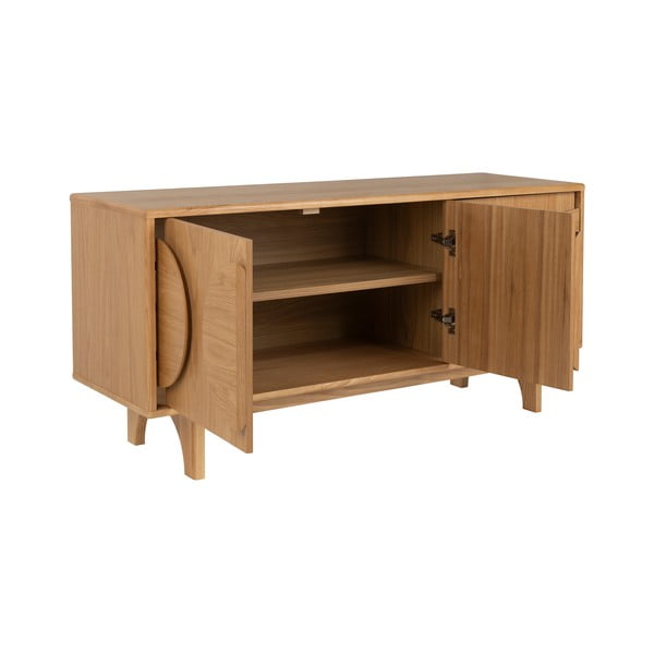 Dabīga toņa zema kumode ar ozolkoka imitāciju 120x58 cm Groove – Zuiver-image-3