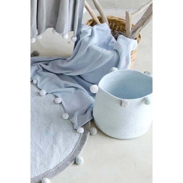 Gaiši zils tekstila bērnu rotaļlietu grozs ø 30x30 cm Bubbly – Lorena Canals-image-1