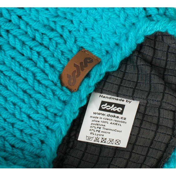 Ar rokām adīta cepure DOKE Blue Beanie-image-1