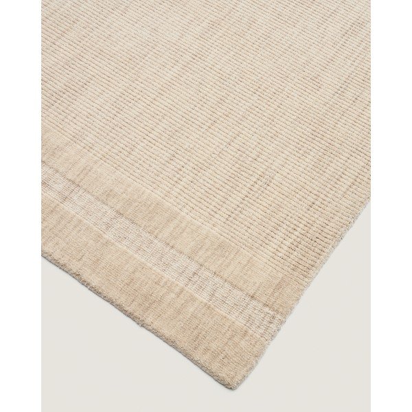 Krēmkrāsas ar rokām darināts vilnas paklājs 160x230 cm Dalena – Kave Home-image-3