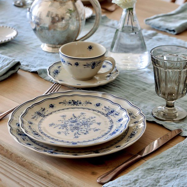 Zils/bēšs akmensmasas šķīvis ø 27 cm Vila – Costa Nova-image-3