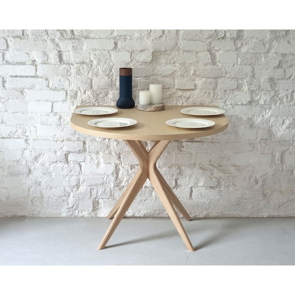 Oša masīvkoka ēdamgalds 90x90 cm Jubi – Ragaba-image-2