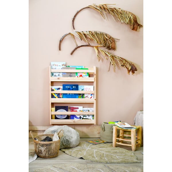 Haki mazgājams/ar rokām darināts kokvilnas bērnu paklājs 75x100 cm Mini Monstera Olive – Lorena Canals-image-3