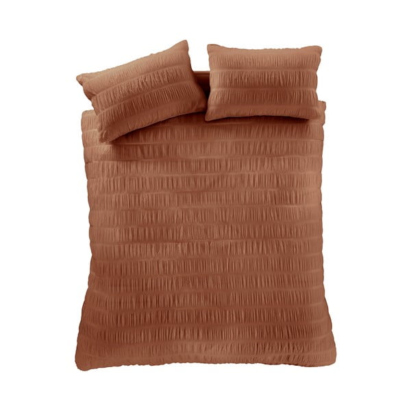 Oranža vienguļamā gultas veļa 135x200 cm Seersucker – Catherine Lansfield