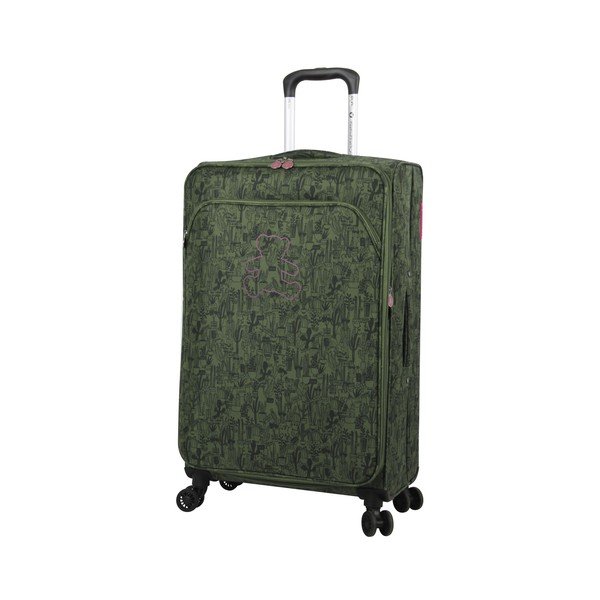 Zaļa bagāžas soma uz 4 riteņiem Lulucastagnette Teddy Bear, 71 l-image-4